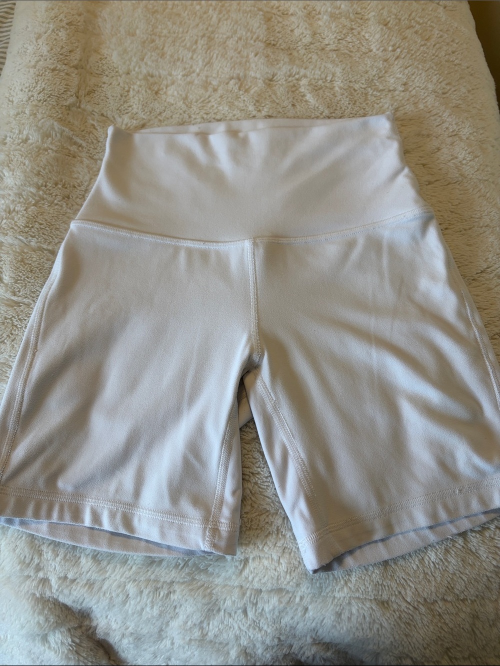 lululemon athletica High-Waist White Workout Shorts